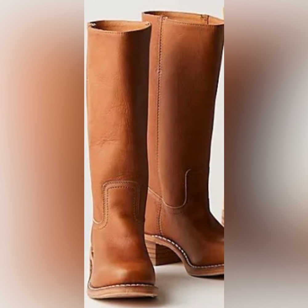 Vintage Frye Tall English Riding Boots 7.5B Tall Leather Antique Brown Cognac
